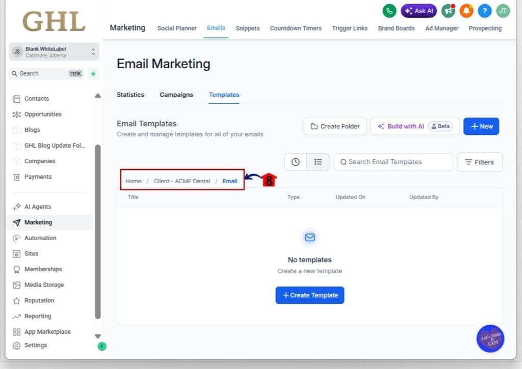 nested folders - structure