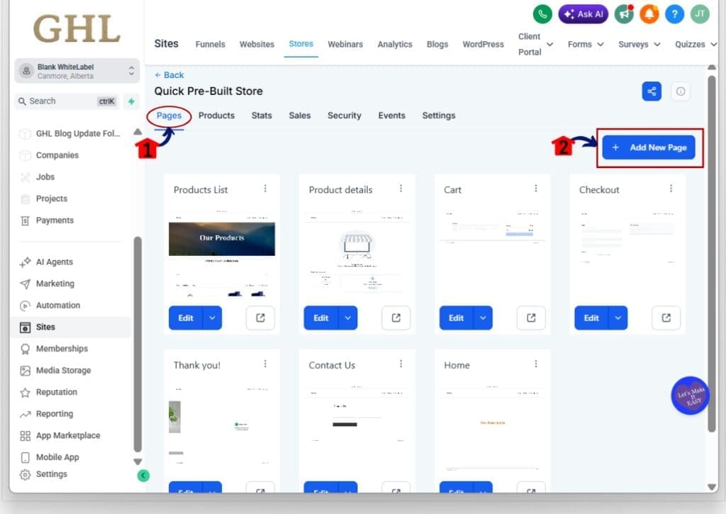 ghl product page templates -add