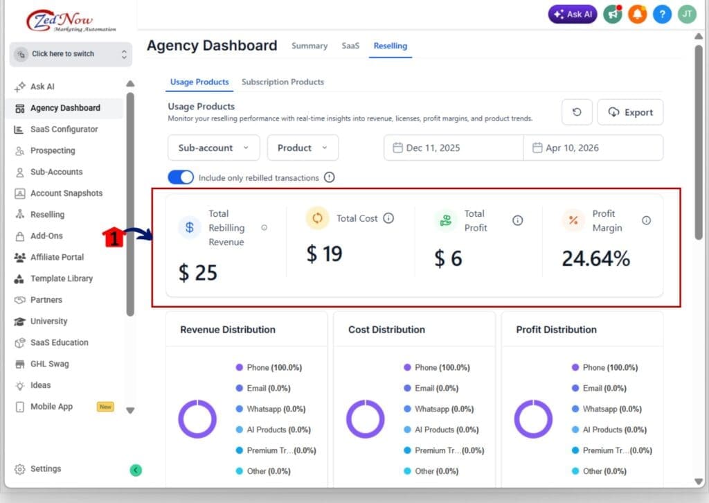 reselling-profit-analytics-step02 ghl reselling profit analytics - review
