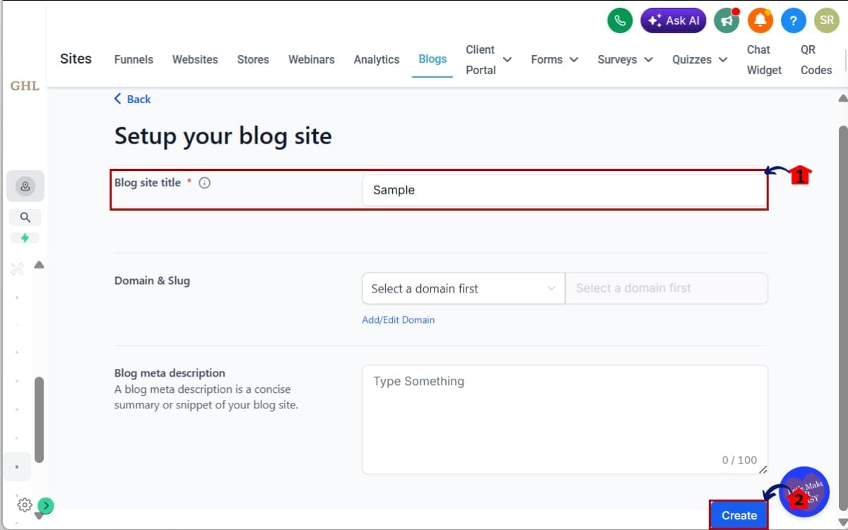 Blog Image SEO
 - Set Up Your Blog Site Information