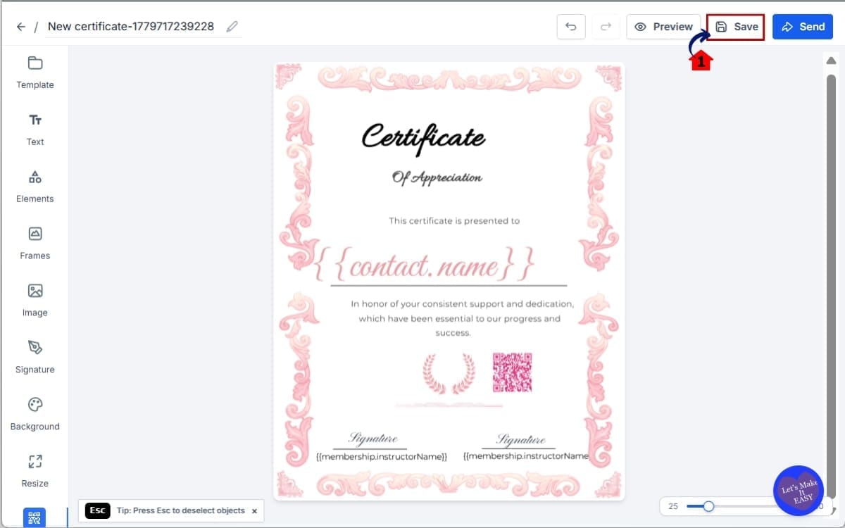 GoHighLevel Certificate QR Codes
- Save and Test Your Certificate
