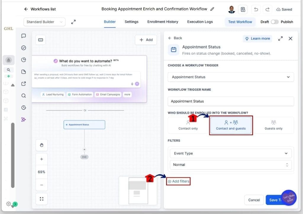 AI Appointment Confirmation - Choose Who Should Be Enrolled in This Workflow