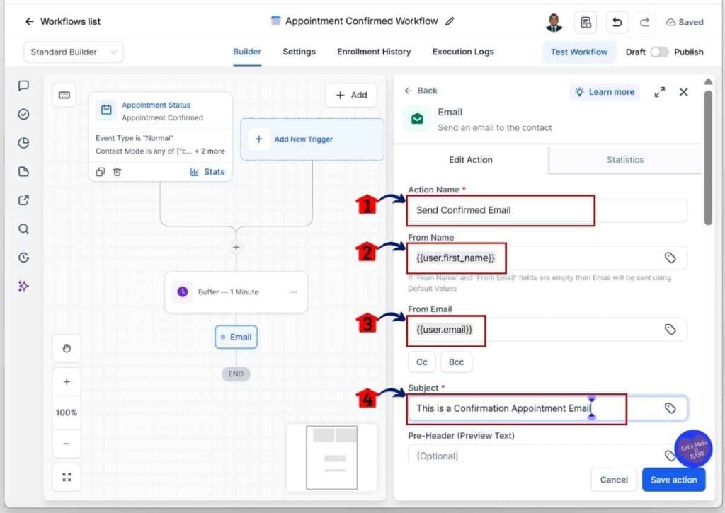 ghl-appointment-intake-form-name-email-subject