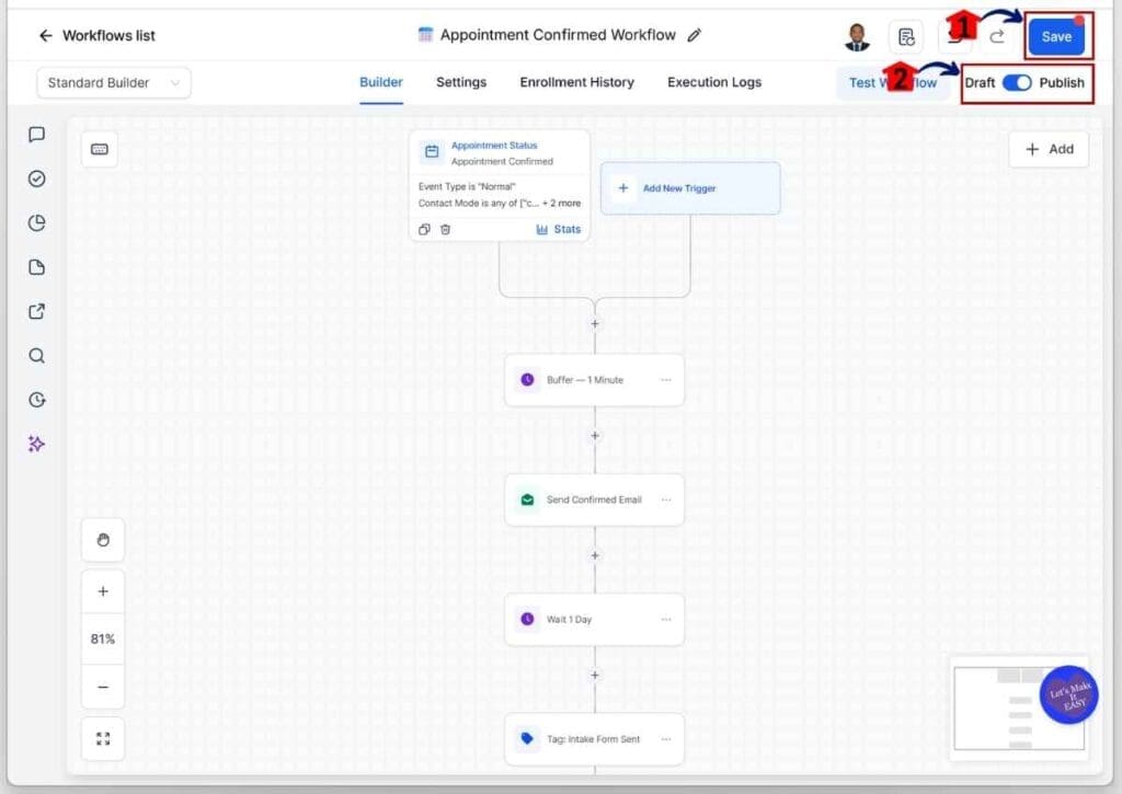 ghl-appointment-intake-form-publish-save GHL Appointment Intake Form - Publish and Save Your Workflow
