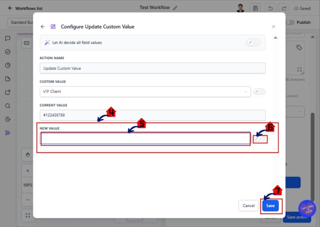 Dynamic Custom Values in GoHighLevel – Configure the New Value