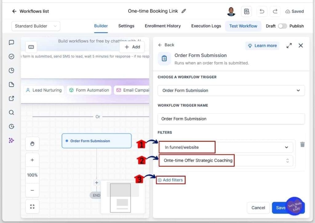 GHL One-Time Booking Link - Set the One-Time Offer Funnel