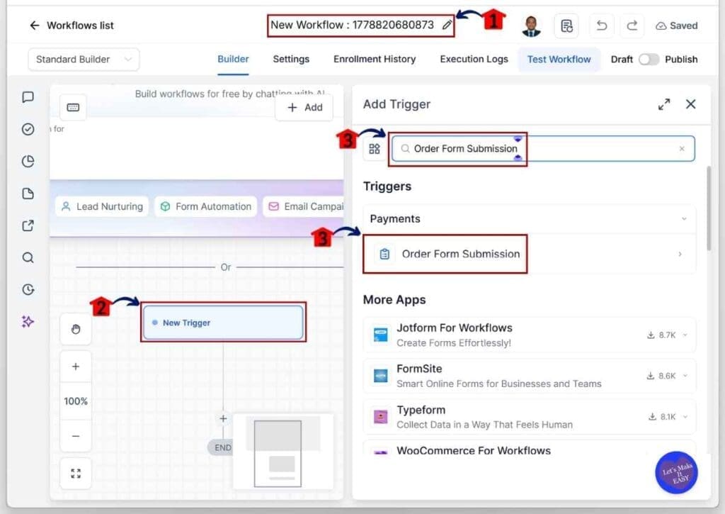 GoHighLevel One-Time Booking Link - Set the Order Form Submission Trigger