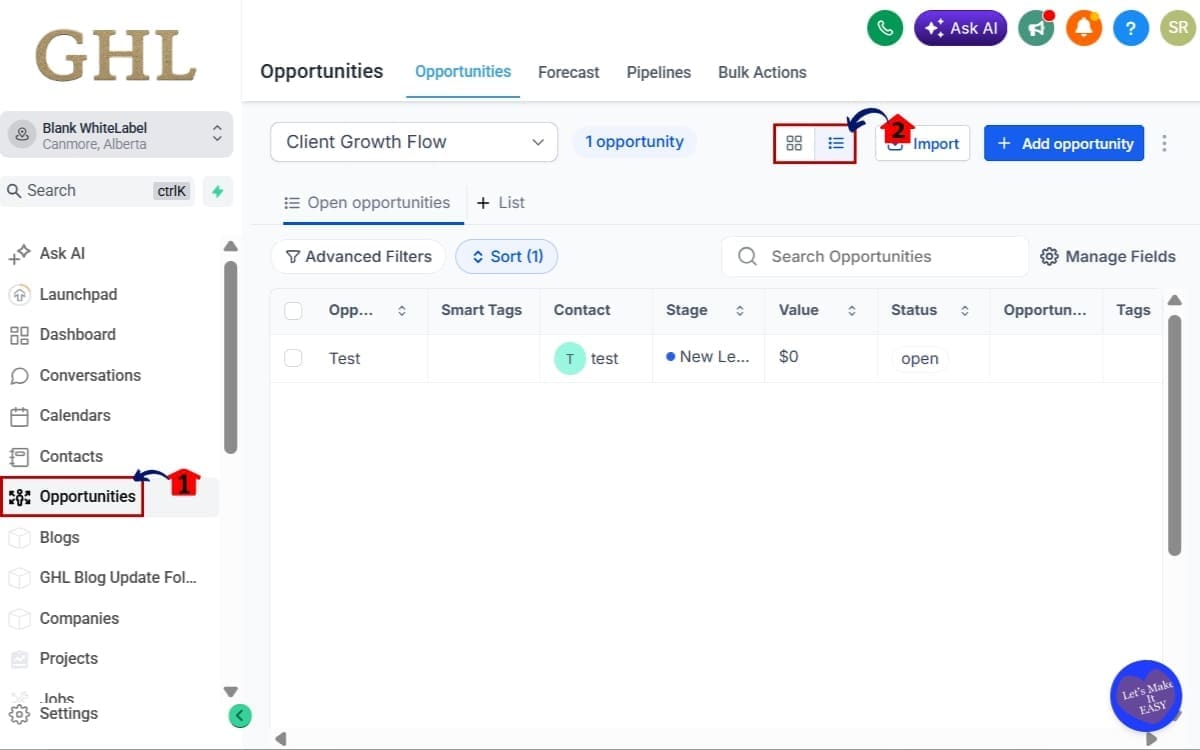 How to Create and Save Opportunity Smart Lists