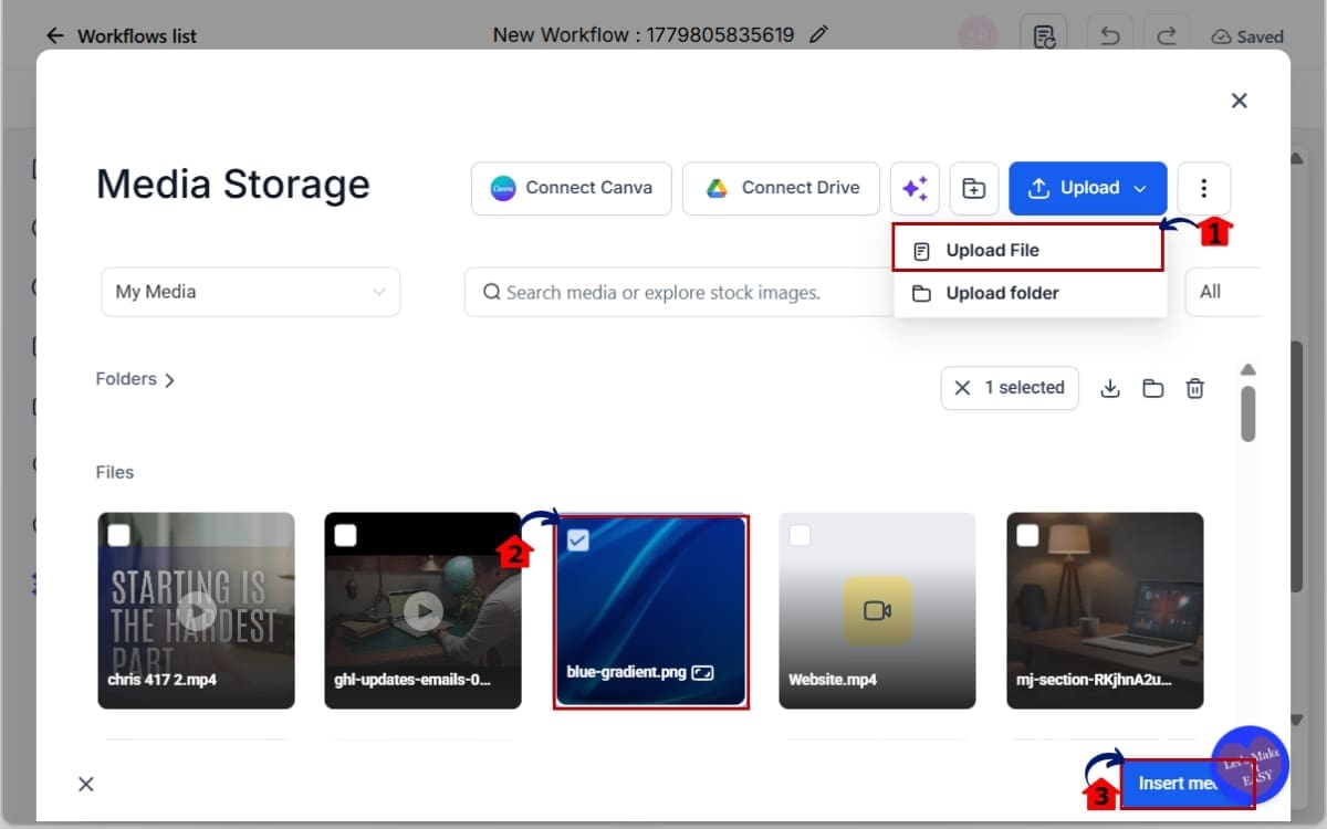 GHL Workflow File Attachments
- Attach a File Using Workflow File Attachments