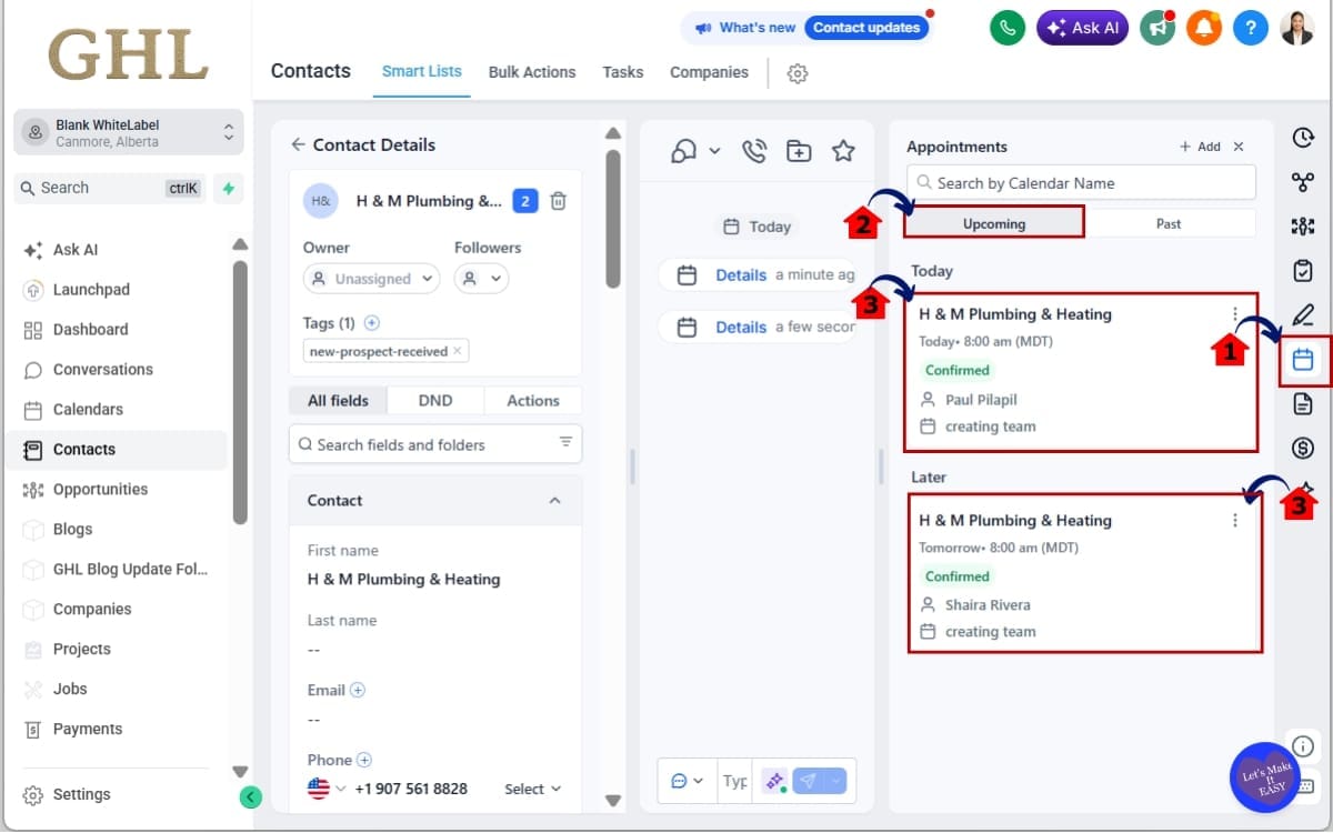 Appointment Management System
- Review Upcoming Appointments