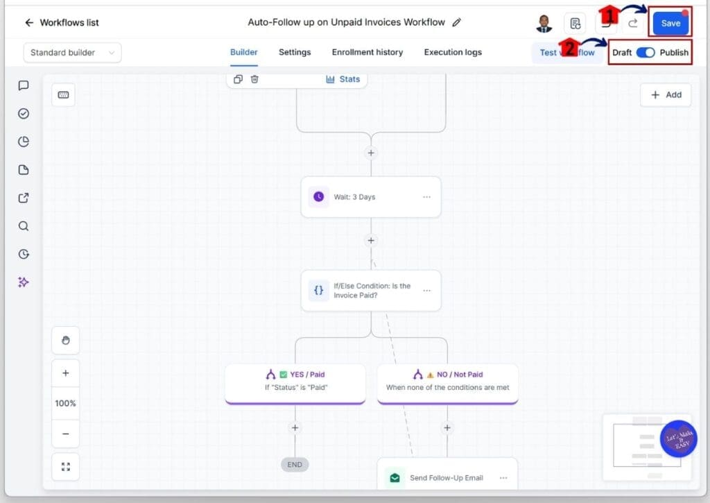 ghl-automated-invoice-reminders-publish-save GoHighLevel Automated Invoice Reminders - Publish and Save Your Workflow