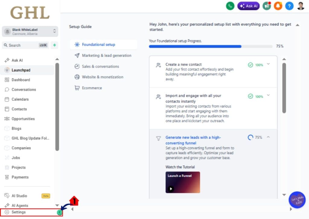 ghl-company-smartlist Enable Company Smart Lists in GoHighLevel Settings Labs