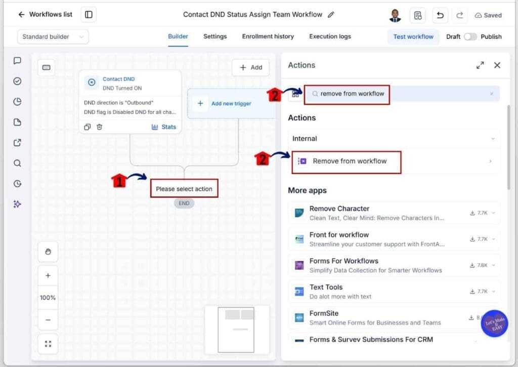 ghl-dnd-contact-workflow-remove