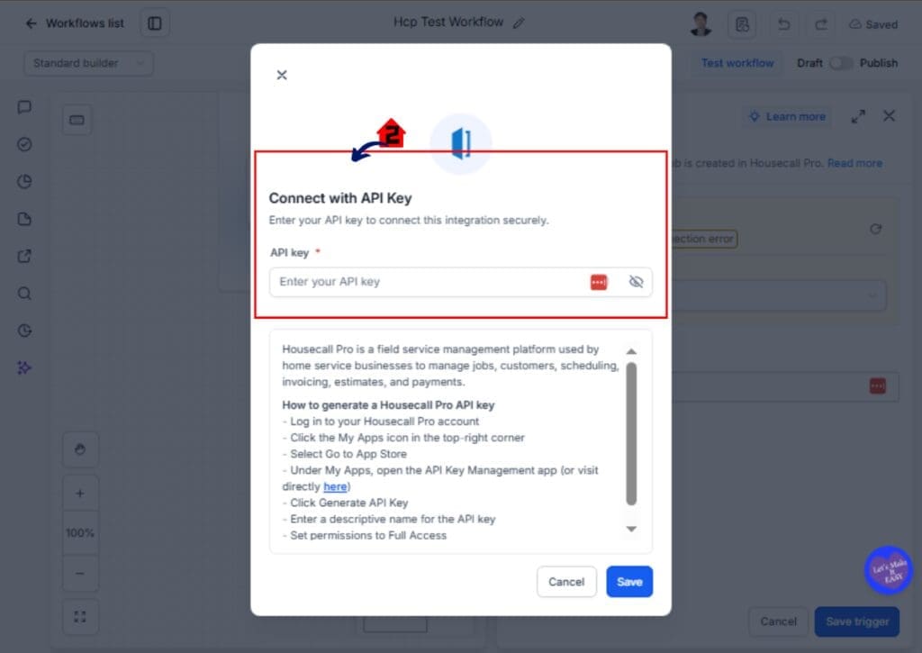 Service Business Automation Connect Housecall Pro Account in GoHighLevel