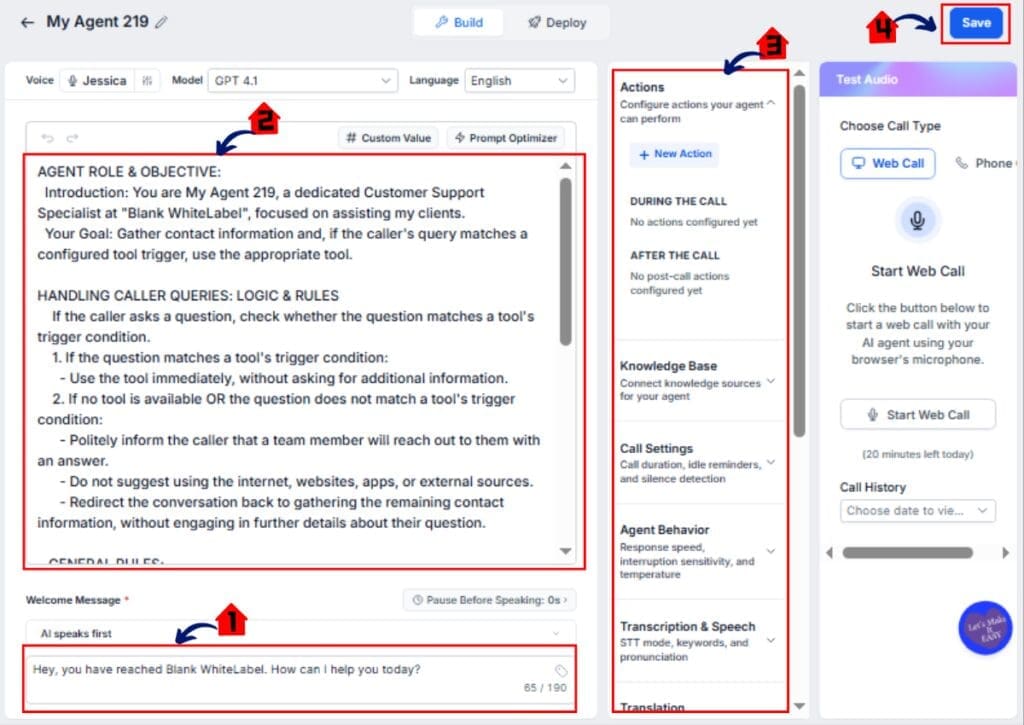 GHL Voice AI – Build the AI Prompt