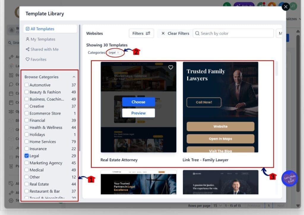 new-templates-library-step03 gohighlevel new templates library - preview