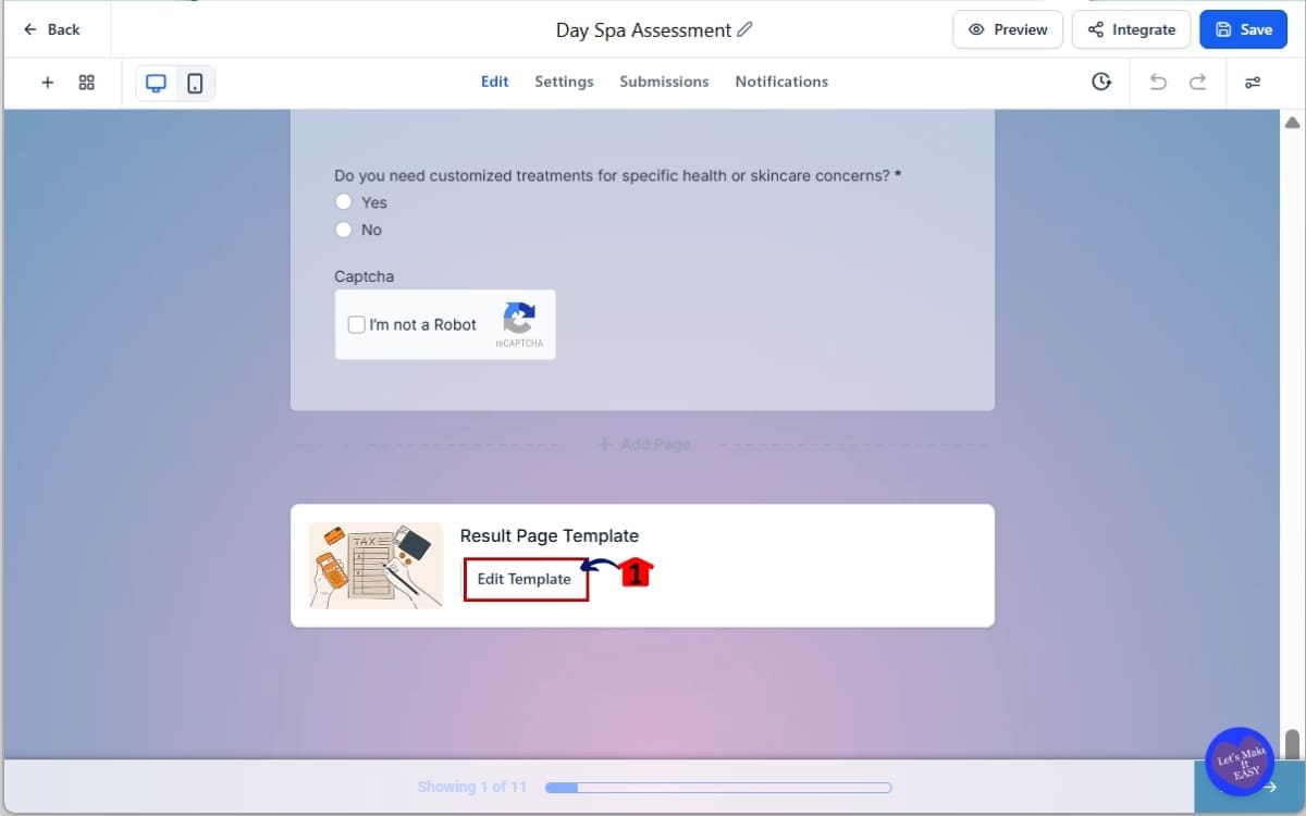 Personality Quiz Results
 - Open the Result Page Editor in Builder