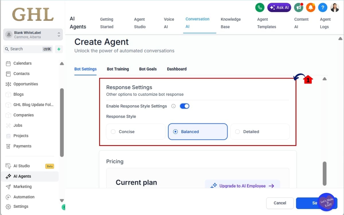 Voice Message Transcription
 - Review Your AI Bot Settings