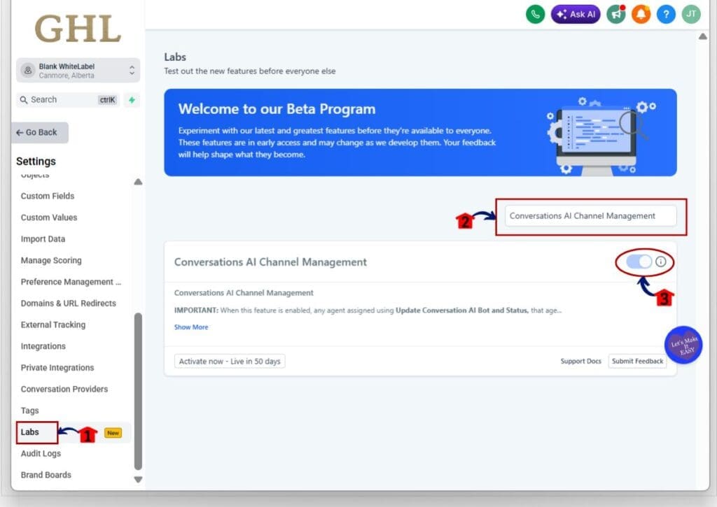 ai-bot-routing-step02 ghl ai bot routing - open labs