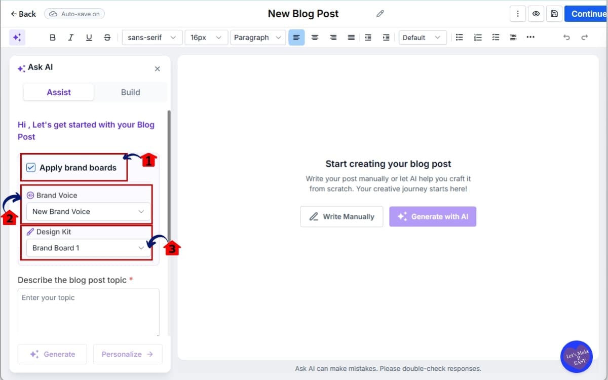 AI Brand Voice
 - Apply Your Brand Boards and Your Design Kit