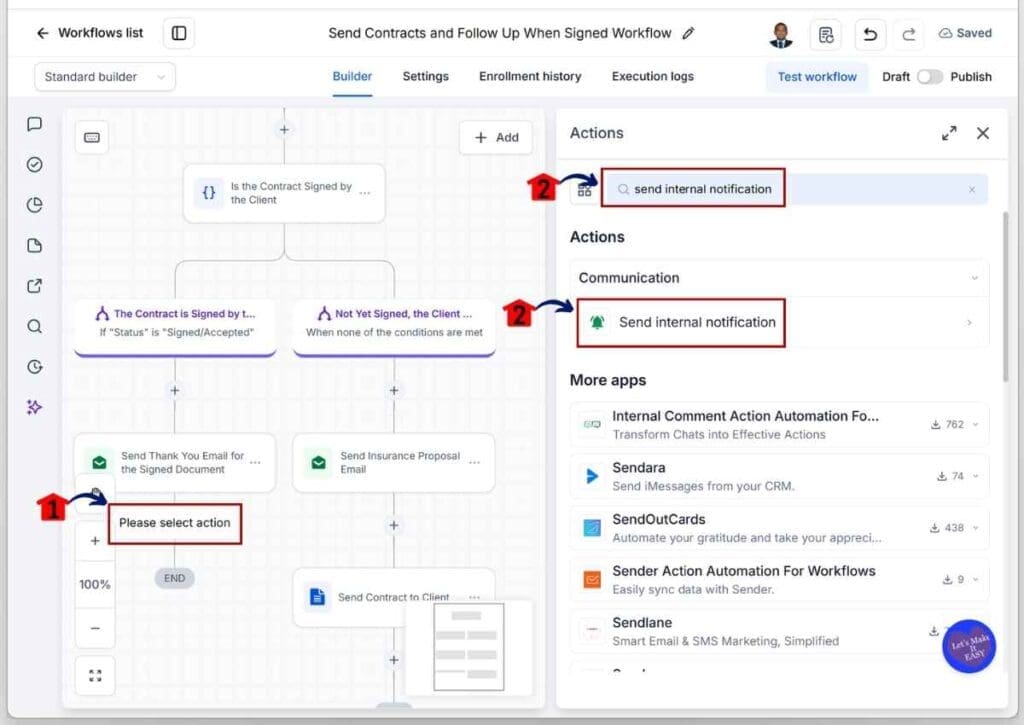 GHL Client Contract Automation - Add an Internal Notification
