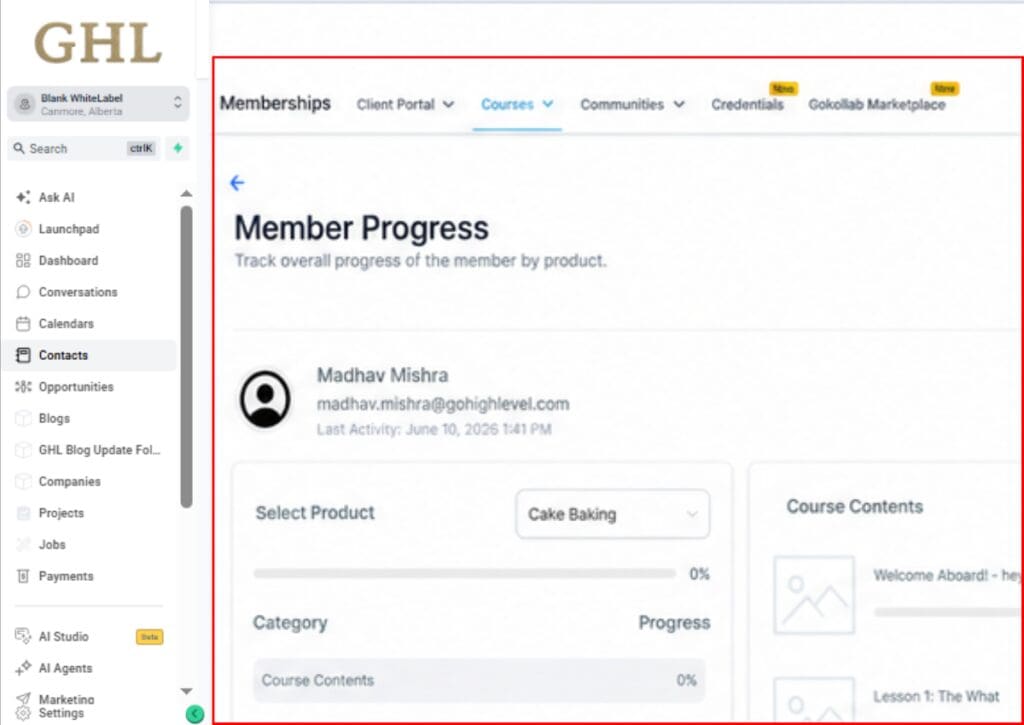 ghl-course-improvement-02 GoHighLevel Course Progress – Open the Course Progress Section
