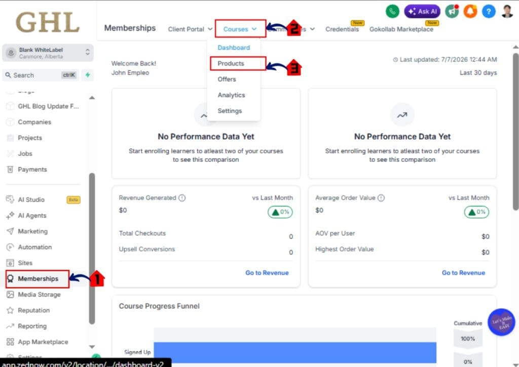 ghl-course-improvement-3 GHL Course Progress – Access the Courses Page