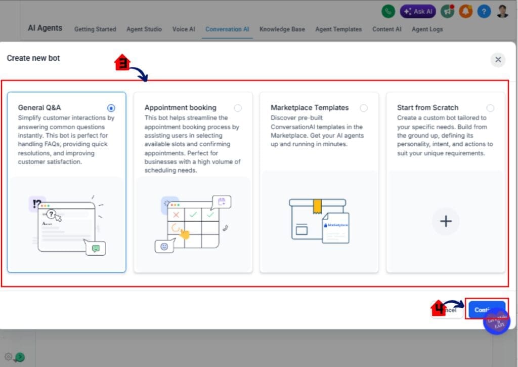 GHL Conversation AI – Create a New Conversation AI