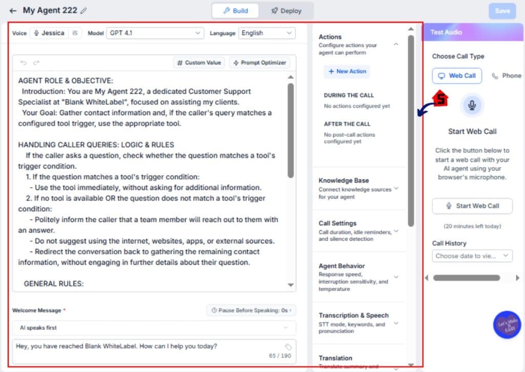 GHL Voice AI Prompts – Open your Voice AI Agent