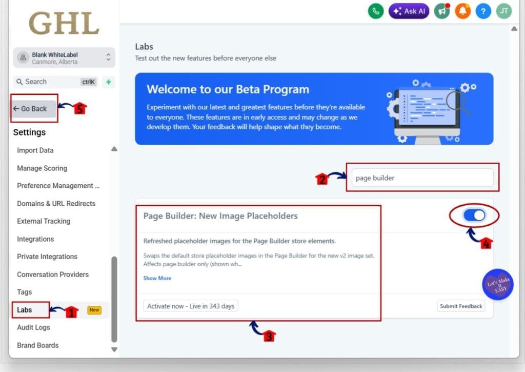 ghl store builder images - labs