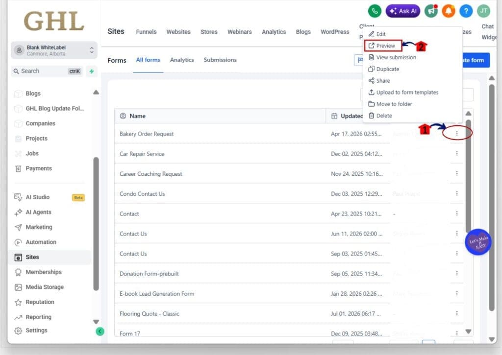 submission-page-update-step02 ghl submission page update - form preview