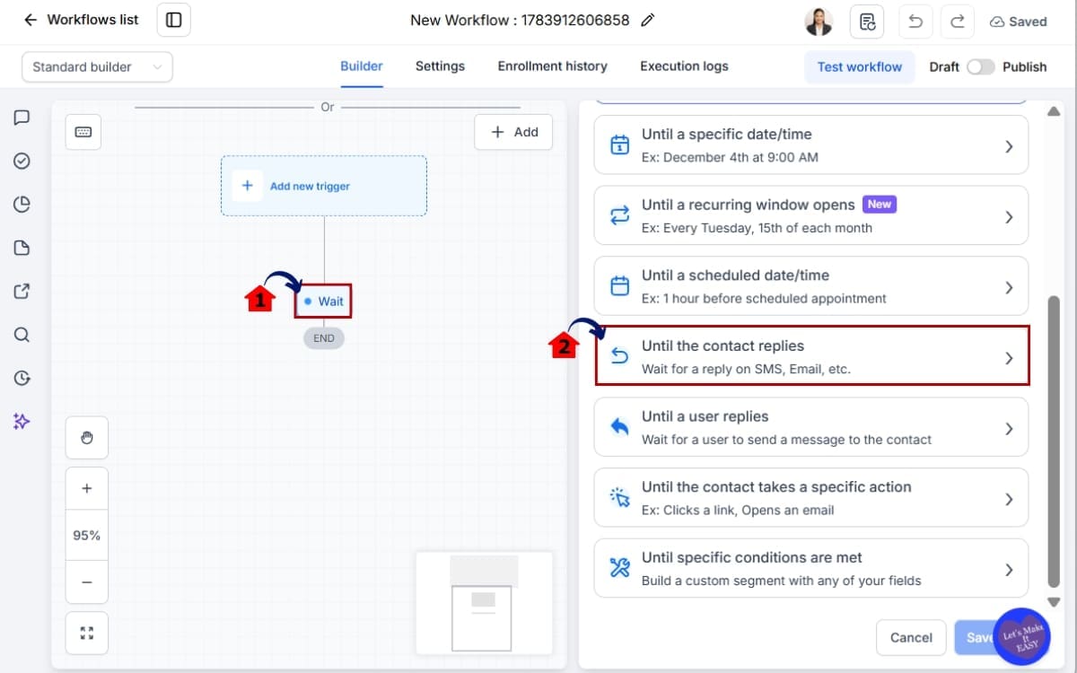 TikTok DM Automation
 - Add the Wait Action in Workflow