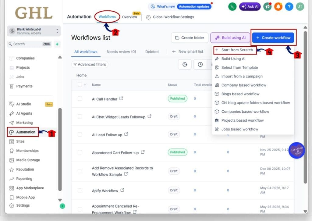user-replied-goal-step01 how to use ghl user replied goal