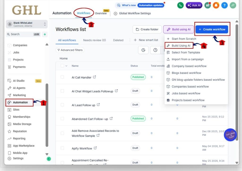 workflow-undo-redo-step01 how to use ghl workflow undo redo